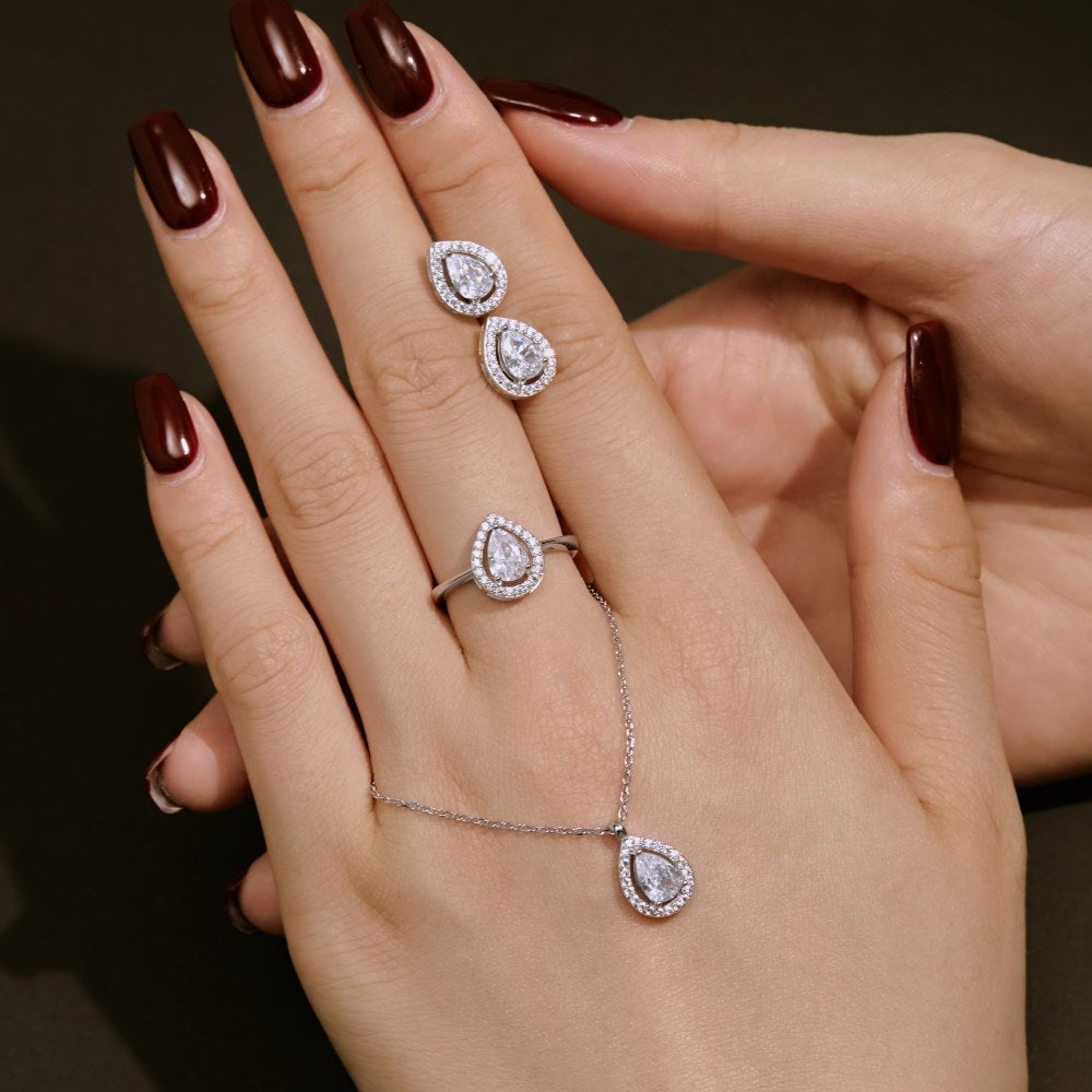 Set "Crystal Drop" con cristallo a goccia