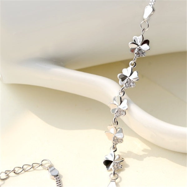 Bracciale “Lucky Bloom” in Argento 925 con Quadrifogli