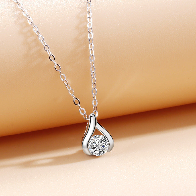 Collana "Pure Drop" in argento 925 con brillante