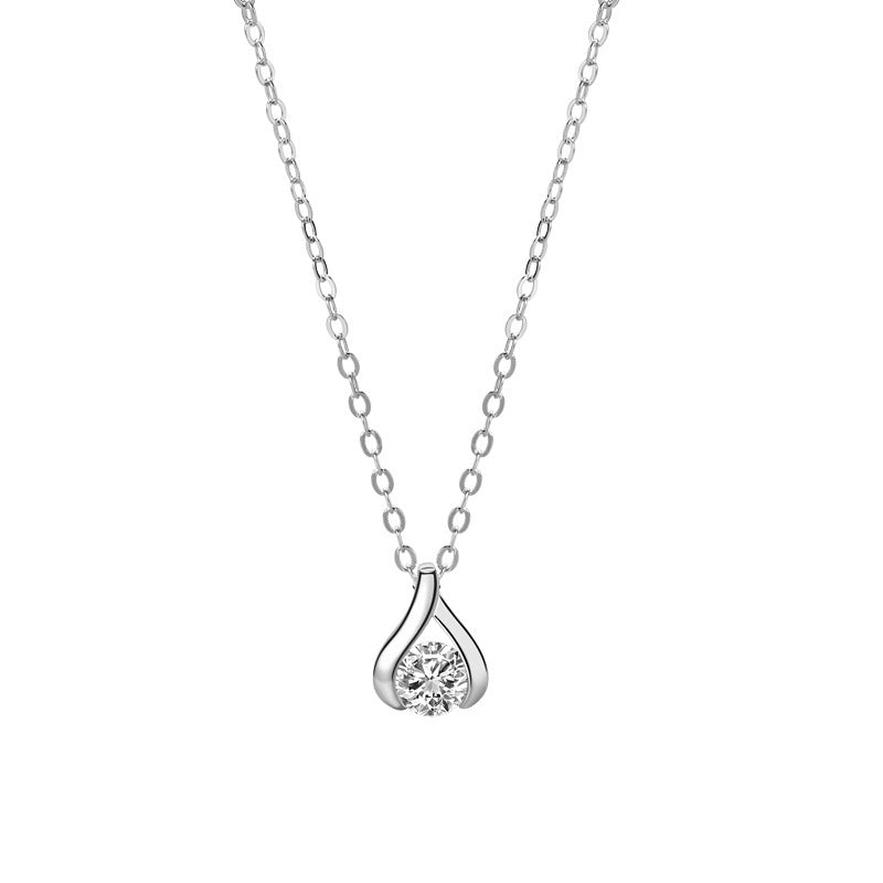 Collana "Pure Drop" in argento 925 con brillante
