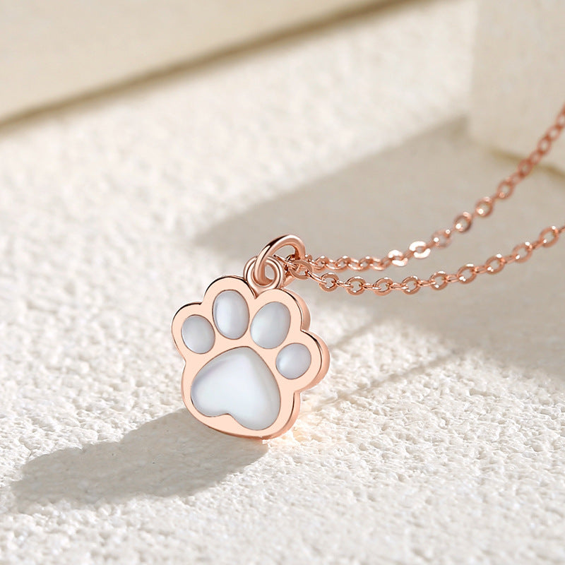 Collana "Pisi zampa del Cuore" in argento 925