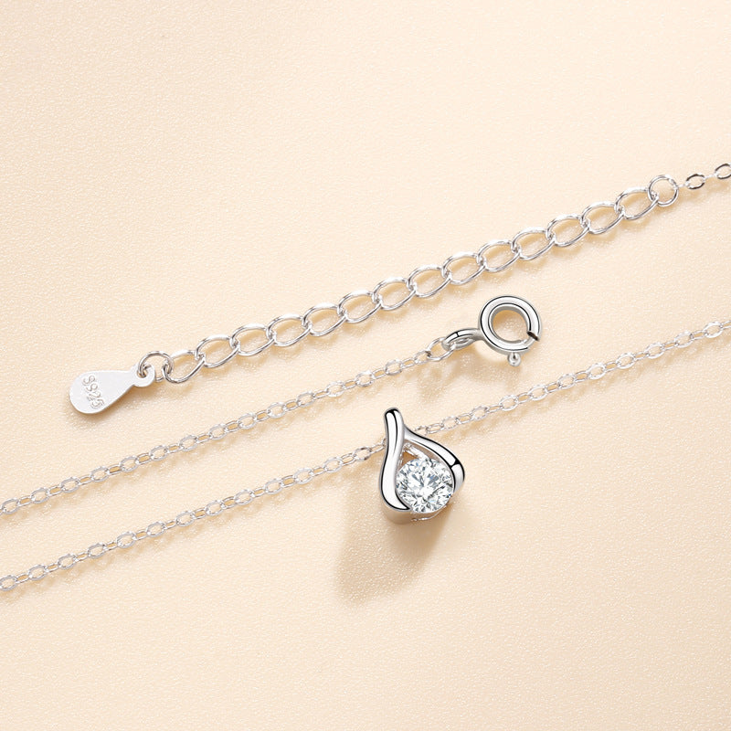 Collana "Pure Drop" in argento 925 con brillante