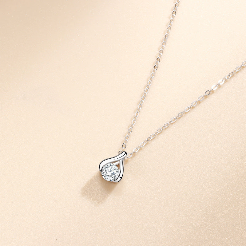 Collana "Pure Drop" in argento 925 con brillante