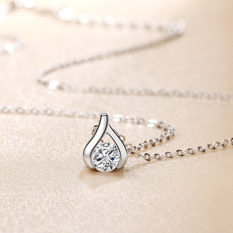 Collana "Pure Drop" in argento 925 con brillante
