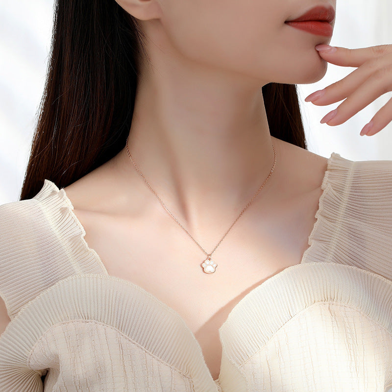 Collana "Pisi zampa del Cuore" in argento 925